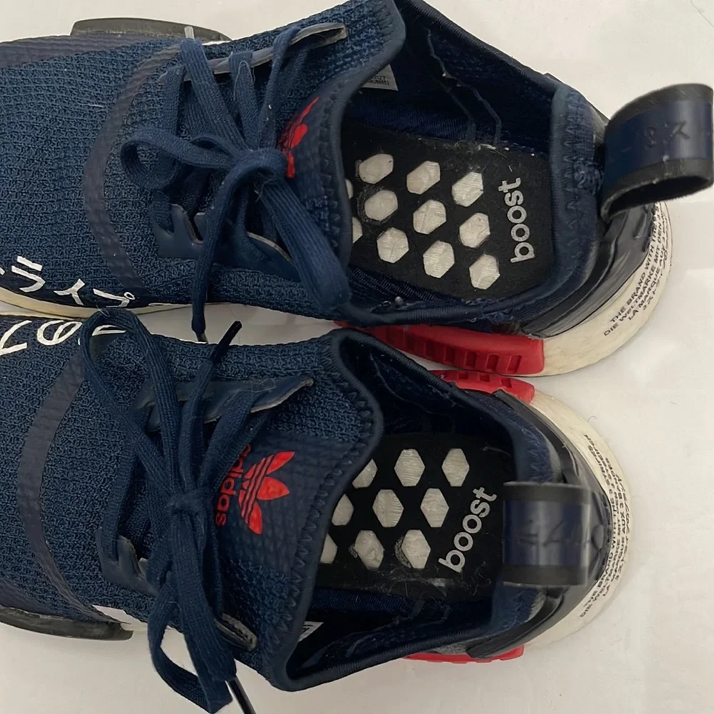 ADIDAS JAPAN ORIGINAL NMD R1 COLLEGIATE NAVY RUNNING SNEAKERS MENS-BOYS SIZE 6.5